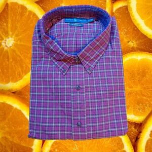 Ralph Lauren Classic Fit 3XB Big Plaid‎ Button Down Shirt Purple Red